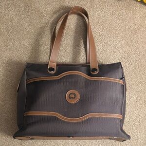 Brown and Gray Travel Tote Bag